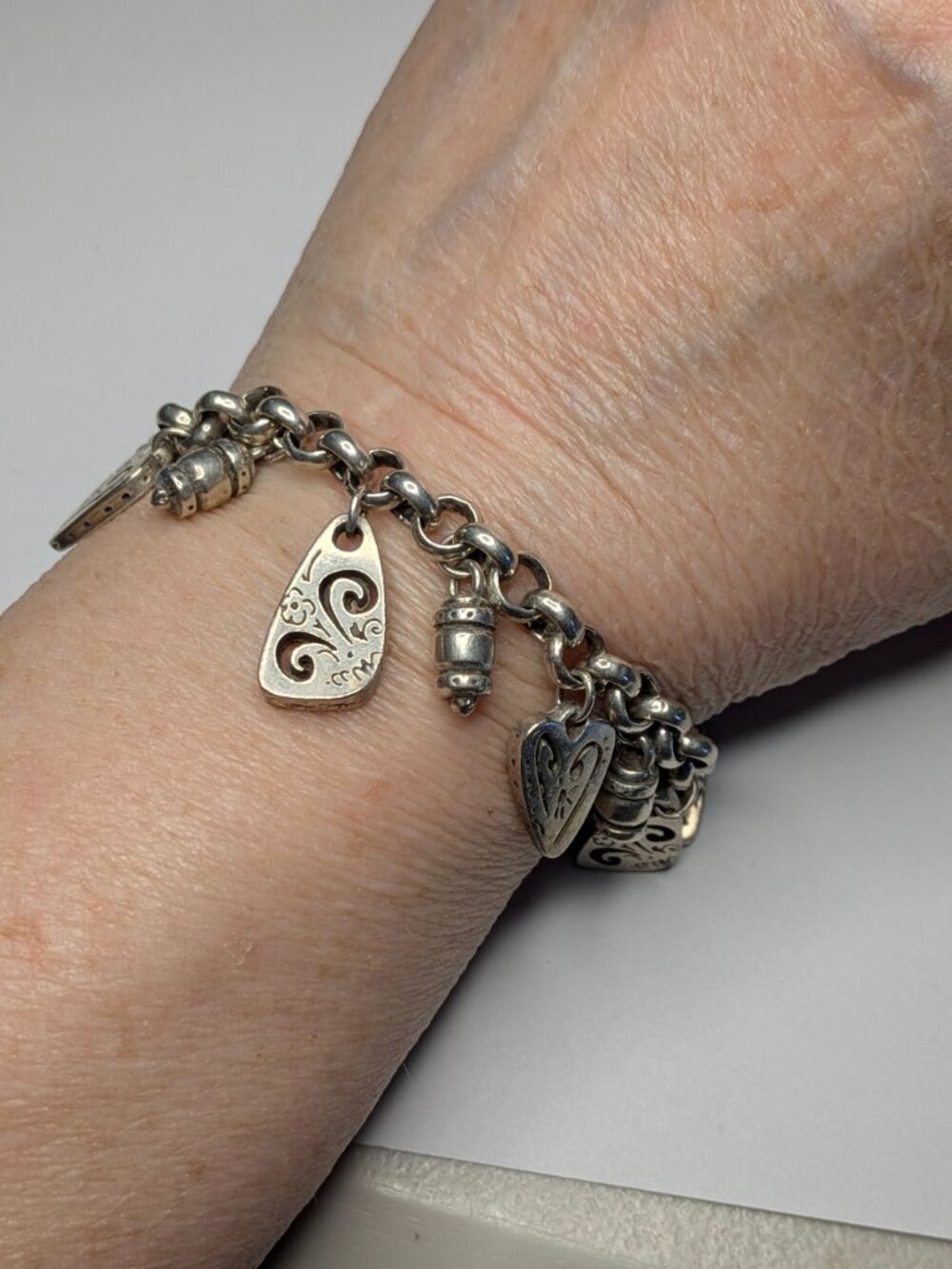 Brighton Brazilian Heart Dangle Charm Bracelet